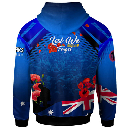Cronulla-Sutherland Sharks Hoodie - Custom Cronulla-Sutherland Sharks Remembrance Day Lest We Forget Poppies Hoodie Cronulla-Sutherland Sharks Hoodie - Custom Cronulla-Sutherland Sharks Remembrance Day Lest We Forget Poppies Hoodie