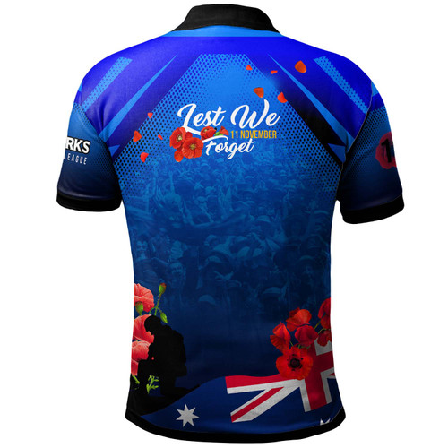 Cronulla-Sutherland Sharks Polo Shirt - Custom Cronulla-Sutherland Sharks Remembrance Day Lest We Forget Poppies Polo Shirt Cronulla-Sutherland Sharks Polo Shirt - Custom Cronulla-Sutherland Sharks Remembrance Day Lest We Forget Poppies Polo Shirt