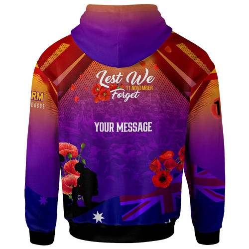 Melbourne Storm Hoodie - Custom Melbourne Storm Remembrance Day Lest We Forget Poppies Hoodie Melbourne Storm Hoodie - Custom Melbourne Storm Remembrance Day Lest We Forget Poppies Hoodie