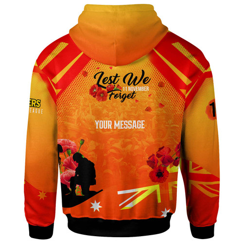 Wests Tigers Hoodie - Custom Wests Tigers Remembrance Day Lest We Forget Poppies Hoodie Wests Tigers Hoodie - Custom Wests Tigers Remembrance Day Lest We Forget Poppies Hoodie
