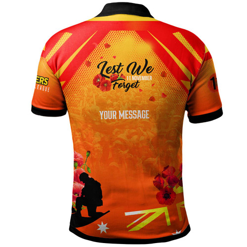 Wests Tigers Polo Shirt - Custom Wests Tigers Remembrance Day Lest We Forget Poppies Polo Shirt Wests Tigers Polo Shirt - Custom Wests Tigers Remembrance Day Lest We Forget Poppies Polo Shirt
