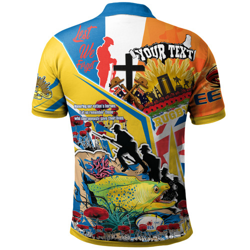 Parramatta Eels Polo Shirt - Custom Remembrance Parramatta Eels Anzac Quote With Poppy And Rosemary Polo Shirt Parramatta Eels Polo Shirt - Custom Remembrance Parramatta Eels Anzac Quote With Poppy And Rosemary Polo Shirt