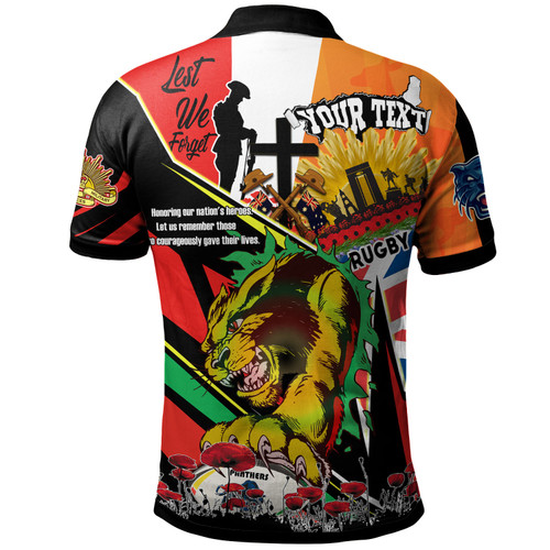 Penrith Polo Shirt - Custom Remembrance Penrith Anzac Quote With Poppy And Rosemary Polo Shirt Penrith Polo Shirt - Custom Remembrance Penrith Anzac Quote With Poppy And Rosemary Polo Shirt