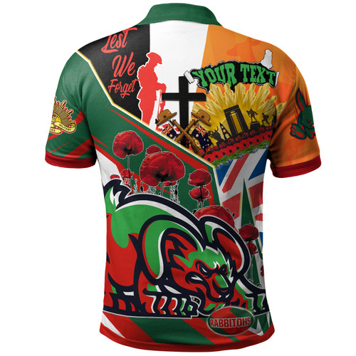 Souths Polo Shirt - Custom Remembrance Souths Anzac Quote With Poppy And Rosemary Polo Shirt Souths Polo Shirt - Custom Remembrance Souths Anzac Quote With Poppy And Rosemary Polo Shirt