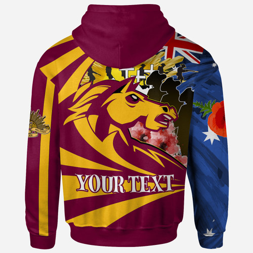 Brisbane Hoodie - Custom Remembrance Brisbane With Poppy And Rosemary Hoodie