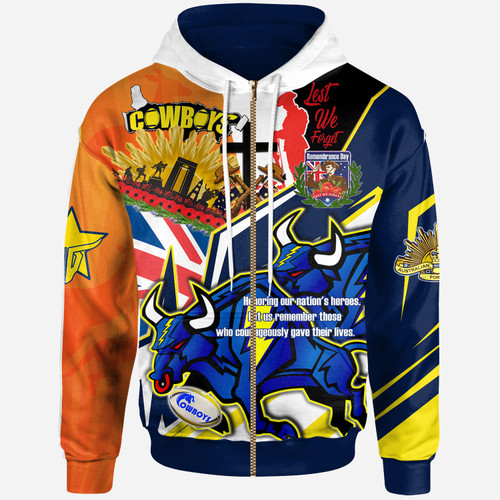 North Queensland Hoodie - Custom Remembrance North Queensland Anzac Quote With Poppy And Rosemary Hoodie North Queensland Hoodie - Custom Remembrance North Queensland Anzac Quote With Poppy And Rosemary Hoodie