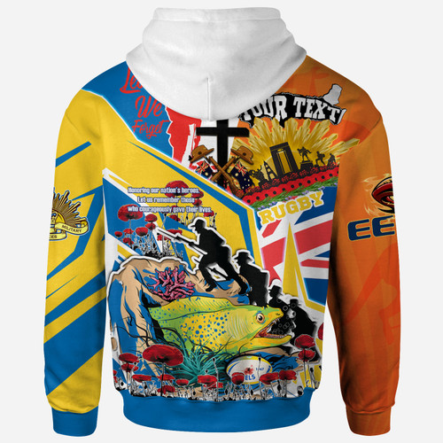 Parramatta Eels Hoodie - Custom Remembrance Parramatta Eels Anzac Quote With Poppy And Rosemary Hoodie Parramatta Eels Hoodie - Custom Remembrance Parramatta Eels Anzac Quote With Poppy And Rosemary Hoodie