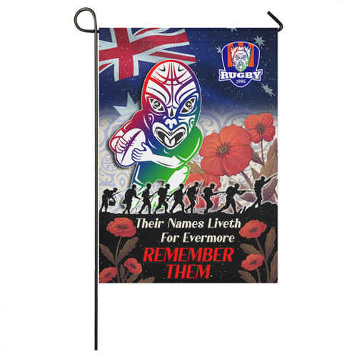 New Zealand Warriors Flag - Remember Them Red Poppy Flowers Flag