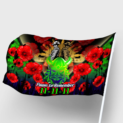 Canberra Raiders Flag - Remembrance Day Pause To Remember Flag Canberra Raiders Flag - Remembrance Day Pause To Remember Flag