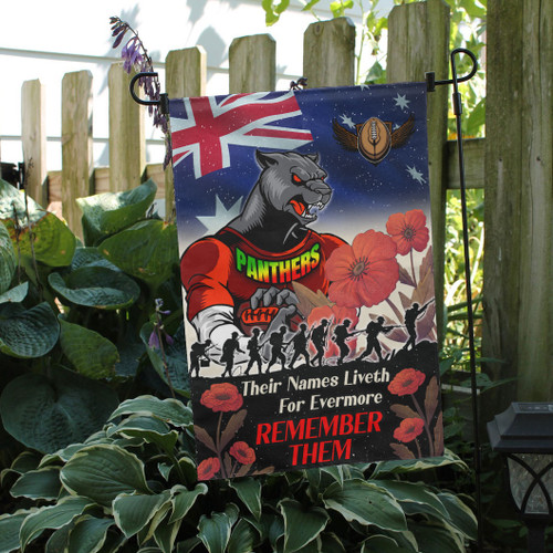 Penrith Panthers Flag - Remember Them Red Poppy Flowers Flag Penrith Panthers Flag - Remember Them Red Poppy Flowers Flag