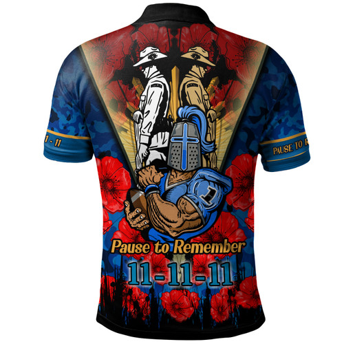 Gold Coast Titans Polo Shirt - Custom Remembrance Day Pause To Remember Polo Shirt Gold Coast Titans Polo Shirt - Custom Remembrance Day Pause To Remember Polo Shirt