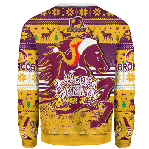 Brisbane Christmas Sweatshirt - Merry Christmas Brisbane Retro Heritage Jersey Sweatshirt Brisbane Christmas Sweatshirt - Merry Christmas Brisbane Retro Heritage Jersey Sweatshirt