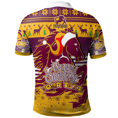 Brisbane Christmas Polo Shirt - Merry Christmas Brisbane Retro Heritage Jersey Custom Polo Shirt Brisbane Christmas Polo Shirt - Merry Christmas Brisbane Retro Heritage Jersey Custom Polo Shirt