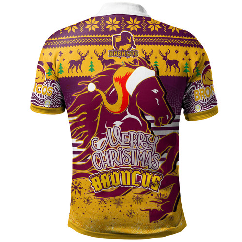 Brisbane Christmas Polo Shirt - Merry Christmas Brisbane Retro Heritage Jersey Custom Polo Shirt Brisbane Christmas Polo Shirt - Merry Christmas Brisbane Retro Heritage Jersey Custom Polo Shirt