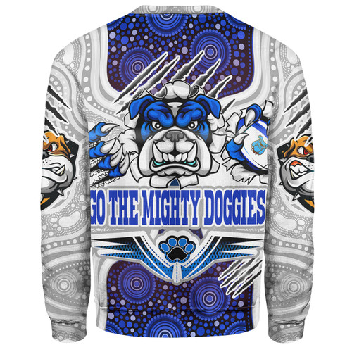 Australia City of Canterbury Bankstown Custom Sweatshirt - Indigenous Super Doggies Scratch Style Australia City of Canterbury Bankstown Custom Sweatshirt - Indigenous Super Doggies Scratch Style