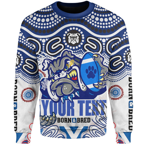 Australia City of Canterbury Bankstown Custom Sweatshirt - Indigenous Doggies "Born & Bred" Sweatshirt Australia City of Canterbury Bankstown Custom Sweatshirt - Indigenous Doggies "Born & Bred" Sweatshirt