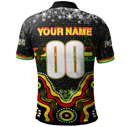Penrith Christmas Polo Shirt - Custom Christmas Indigenous Penrith Personalised Name And Number Polo Shirt Penrith Christmas Polo Shirt - Custom Christmas Indigenous Penrith Personalised Name And Number Polo Shirt