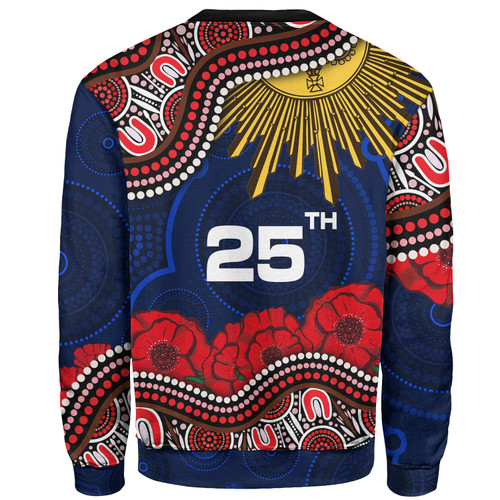 Australia Sydney Anzac Sweatshirt - Anzac Day Sydney Aboriginal Inspired Sweatshirt