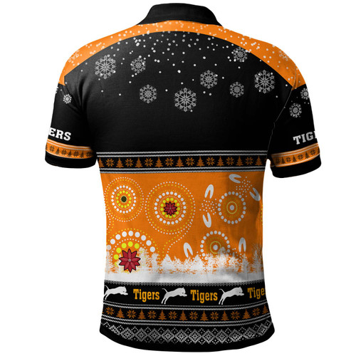 Wests Tigers Christmas Polo Shirt - Custom Wests Tigers Ugly Christmas And Aboriginal Inspired Patterns Polo Shirt Wests Tigers Christmas Polo Shirt - Custom Wests Tigers Ugly Christmas And Aboriginal Inspired Patterns Polo Shirt