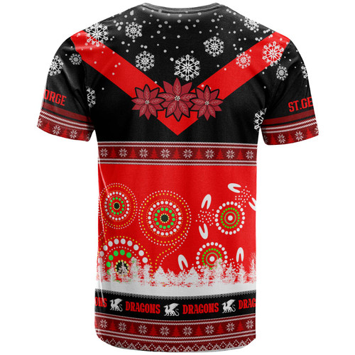 St. George Illawarra Dragons Christmas T-Shirt - Custom Dragon Ugly Christmas And Aboriginal Inspired Patterns T-Shirt St. George Illawarra Dragons Christmas T-Shirt - Custom Dragon Ugly Christmas And Aboriginal Inspired Patterns T-Shirt