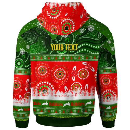 South Sydney Rabbitohs Hoodie - South Sydney Rabbitohs Ugly Christmas And Aboriginal Inspired Patterns Hoodie South Sydney Rabbitohs Hoodie - South Sydney Rabbitohs Ugly Christmas And Aboriginal Inspired Patterns Hoodie