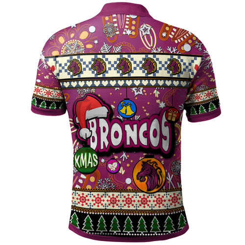 Brisbane Broncos Christmas Polo Shirt - Custom Xmas Brisbane Broncos Christmas Balls, Snowflake With Aboriginal Inspired Patterns Polo Shirt Brisbane Broncos Christmas Polo Shirt - Custom Xmas Brisbane Broncos Christmas Balls, Snowflake With Aboriginal Inspired Patterns Polo Shirt