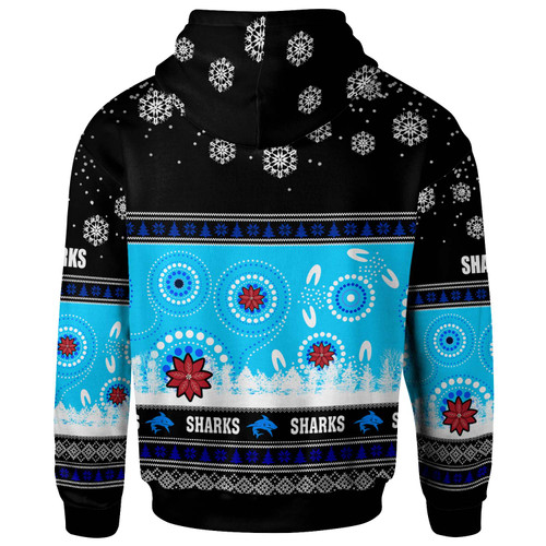 Cronulla-Sutherland Sharks Christmas Hoodie - Custom Cronulla-Sutherland Sharks Ugly Christmas And Aboriginal Inspired Patterns Hoodie Cronulla-Sutherland Sharks Christmas Hoodie - Custom Cronulla-Sutherland Sharks Ugly Christmas And Aboriginal Inspired Patterns Hoodie