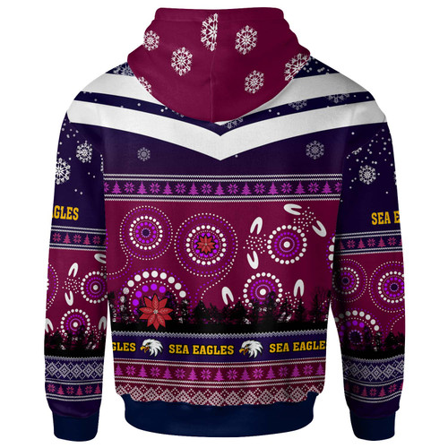 Australia Sea Eagles Christmas Hoodie - Custom Australia Sea Eagles Ugly Christmas And Aboriginal Inspired Patterns Hoodie Australia Sea Eagles Christmas Hoodie - Custom Australia Sea Eagles Ugly Christmas And Aboriginal Inspired Patterns Hoodie