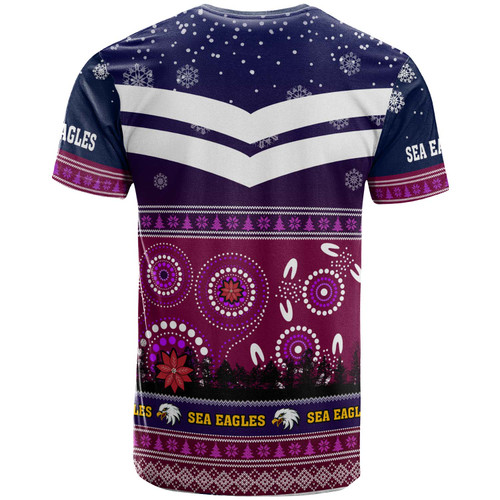 Australia Sea Eagles Christmas T-Shirt - Custom Australia Sea Eagles Ugly Christmas And Aboriginal Inspired Patterns T-Shirt Australia Sea Eagles Christmas T-Shirt - Custom Australia Sea Eagles Ugly Christmas And Aboriginal Inspired Patterns T-Shirt