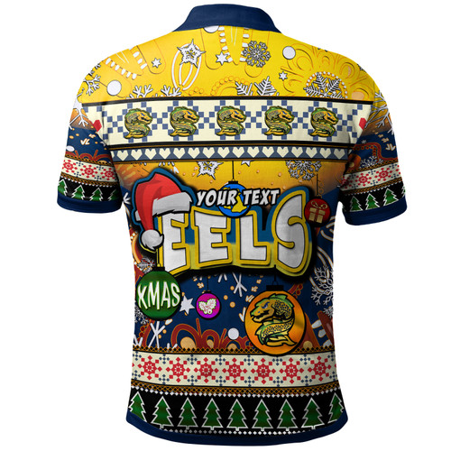 Parramatta Eels Christmas Polo Shirt - Custom Xmas Parramatta Eels Christmas Balls, Snowflake With Aboriginal Inspired Patterns Polo Shirt Parramatta Eels Christmas Polo Shirt - Custom Xmas Parramatta Eels Christmas Balls, Snowflake With Aboriginal Inspired Patterns Polo Shirt