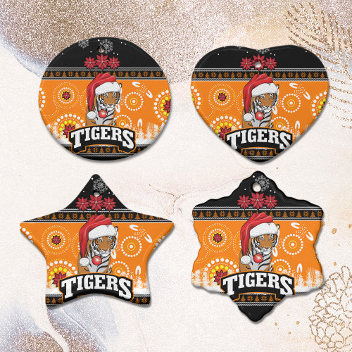 Wests Tigers Christmas Ceramic Ornament - Wests Tigers Ugly Christmas