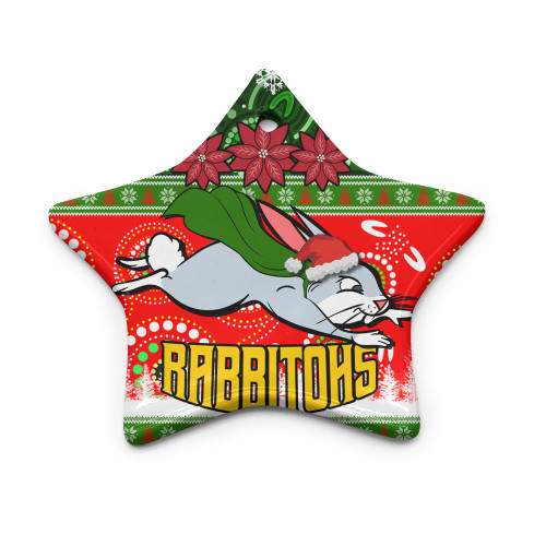 South Sydney Rabbitohs Ceramic Ornament - South Sydney Rabbitohs Ugly Christmas South Sydney Rabbitohs Ceramic Ornament - South Sydney Rabbitohs Ugly Christmas
