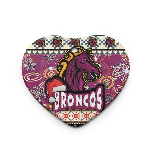 Brisbane Broncos Christmas Ceramic Ornament - Xmas Brisbane Broncos Christmas Balls, Snowflake With Aboriginal Inspired Patterns Brisbane Broncos Christmas Ceramic Ornament - Xmas Brisbane Broncos Christmas Balls, Snowflake With Aboriginal Inspired Patterns