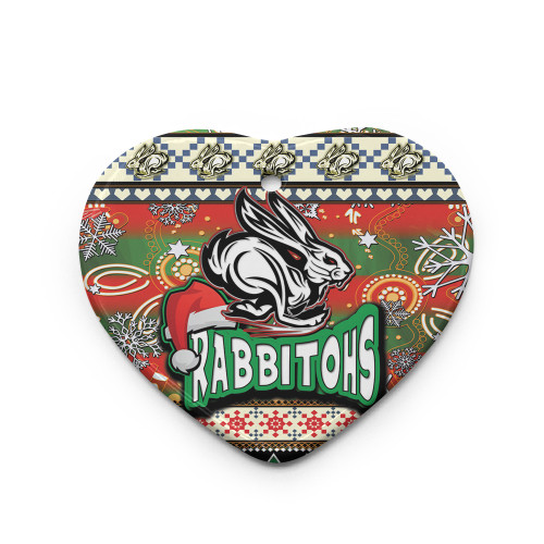 South Sydney Rabbitohs Ceramic Ornament - Xmas South Sydney Rabbitohs Balls, Snowflake With Aboriginal Inspired Patterns South Sydney Rabbitohs Ceramic Ornament - Xmas South Sydney Rabbitohs Balls, Snowflake With Aboriginal Inspired Patterns