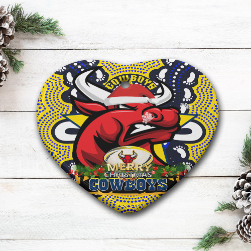 North Queensland Christmas Ornament - Custom Merry Christmas North Queensland Dot Art Painting Footprints Ornament North Queensland Christmas Ornament - Custom Merry Christmas North Queensland Dot Art Painting Footprints Ornament