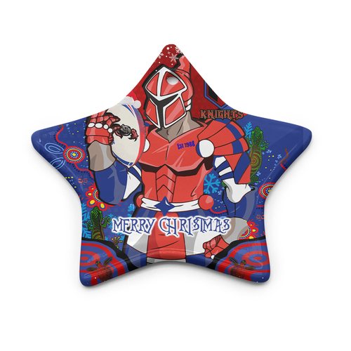 Newcastle Knights Christmas Ornament - Merry Christmas Newcastle Knights Indigenous Ornament