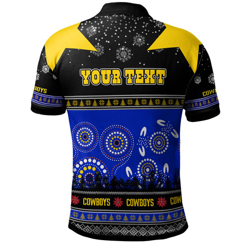 North Queensland Cowboys Christmas Polo Shirt - Custom North Queensland Cowboys Ugly Christmas And Aboriginal Inspired Patterns Polo Shirt North Queensland Cowboys Christmas Polo Shirt - Custom North Queensland Cowboys Ugly Christmas And Aboriginal Inspired Patterns Polo Shirt
