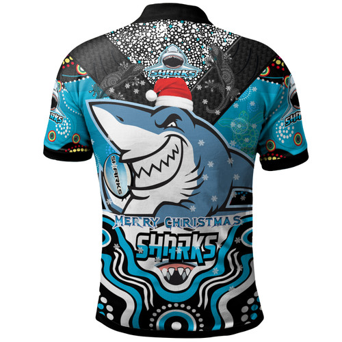 Cronulla Christmas Polo Shirt - Custom Christmas Super Cronulla Indigenous Polo Shirt Cronulla Christmas Polo Shirt - Custom Christmas Super Cronulla Indigenous Polo Shirt