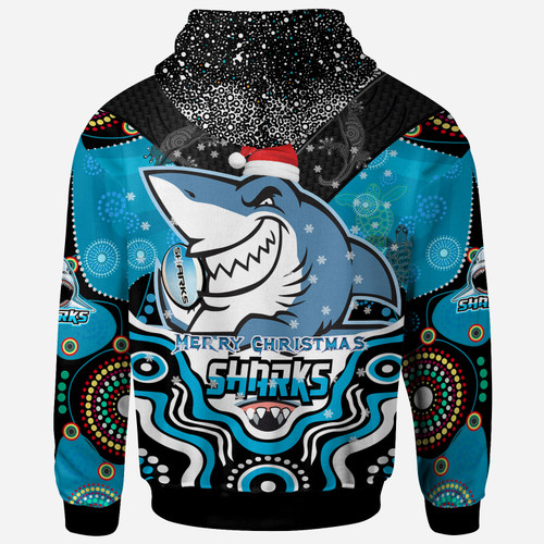 Cronulla Christmas Hoodie - Custom Christmas Super Cronulla Indigenous Hoodie Cronulla Christmas Hoodie - Custom Christmas Super Cronulla Indigenous Hoodie
