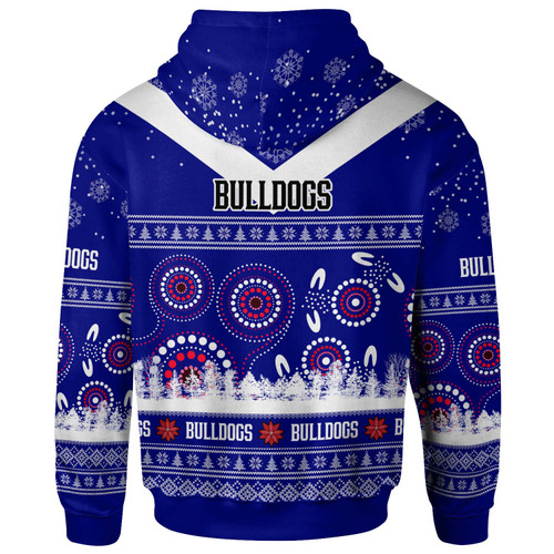 Canterbury-Bankstown Bulldogs Christmas Hoodie - Custom Canterbury-Bankstown Bulldogs Ugly Christmas And Aboriginal Inspired Patterns Hoodie Canterbury-Bankstown Bulldogs Christmas Hoodie - Custom Canterbury-Bankstown Bulldogs Ugly Christmas And Aboriginal Inspired Patterns Hoodie