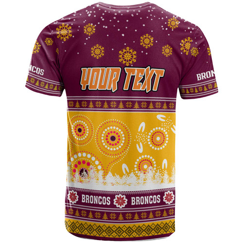 Brisbane Broncos Christmas T-Shirt - Custom Brisbane Broncos Ugly Christmas And Aboriginal Inspired Patterns T-Shirt Brisbane Broncos Christmas T-Shirt - Custom Brisbane Broncos Ugly Christmas And Aboriginal Inspired Patterns T-Shirt
