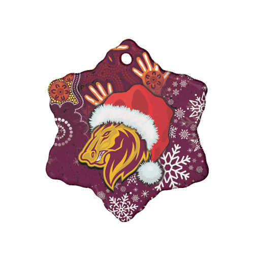 Brisbane Broncos Ornaments - Custom Christmas Santa Hat Horse Ball Ornaments