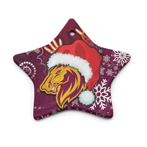 Brisbane Broncos Ornaments - Custom Christmas Santa Hat Horse Ball Ornaments