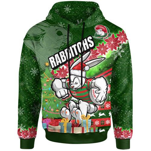 South Sydney Rabbitohs Hoodie - Custom Christmas Tree Rabbit Ball Hoodie