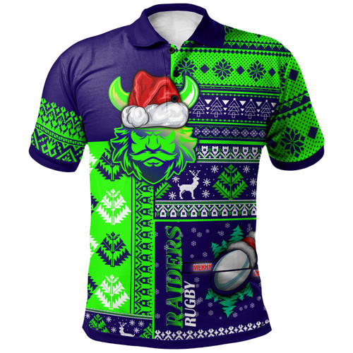 Canberra Raiders Polo Shirt - Custom Christmas Snowflakes New Zealand Warriors Mascot Polo Shirt