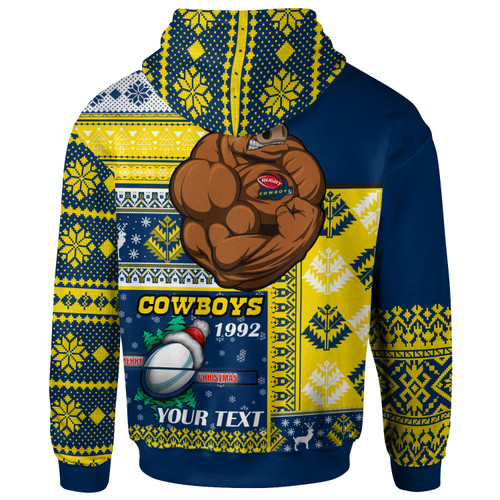North Queensland Cowboys Hoodie - Custom Christmas Snowflakes North Queensland Cowboys Mascot Hoodie North Queensland Cowboys Hoodie - Custom Christmas Snowflakes North Queensland Cowboys Mascot Hoodie