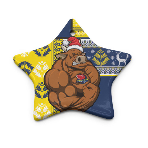 North Queensland Cowboys Ornaments - Custom Christmas Snowflakes North Queensland Cowboys Mascot Ornaments North Queensland Cowboys Ornaments - Custom Christmas Snowflakes North Queensland Cowboys Mascot Ornaments