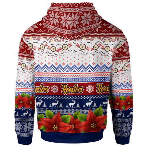 Sydney Roosters Chrstmas Hoodie - Custom Sydney Roosters Ugly Christmas Knitted Hoodie Sydney Roosters Chrstmas Hoodie - Custom Sydney Roosters Ugly Christmas Knitted Hoodie