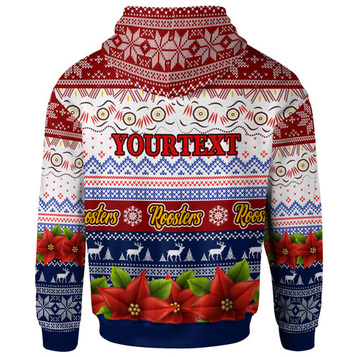 Sydney Roosters Chrstmas Hoodie - Custom Sydney Roosters Ugly Christmas Knitted Hoodie Sydney Roosters Chrstmas Hoodie - Custom Sydney Roosters Ugly Christmas Knitted Hoodie