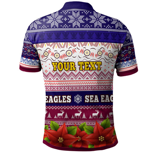 Australia Sea Eagles Chrstmas Polo Shirt - Custom Australia Sea Eagles Ugly Christmas Knitted Polo Shirt Australia Sea Eagles Chrstmas Polo Shirt - Custom Australia Sea Eagles Ugly Christmas Knitted Polo Shirt